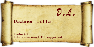 Daubner Lilla névjegykártya